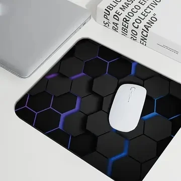 Black Gaming Mouse Pad with Thickened Non-slip Rubber Base, Waterproof Smooth Desk Mat for Gamers Home Office