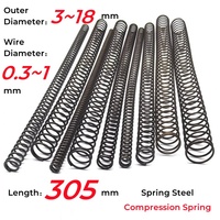 Spring Steel Compression Spring Rotor Return Compressed Spring Release Pressure Springs Wire Diameter 0.3~1mm Outer Length 305mm