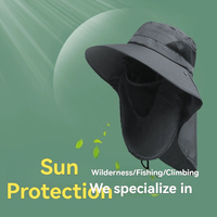 Summer Sun Hats UV Protection Outdoor Hunting Fishing Cap For Men Women Hiking Camping Visor Bucket Hat Neck Flap Fisherman Hat