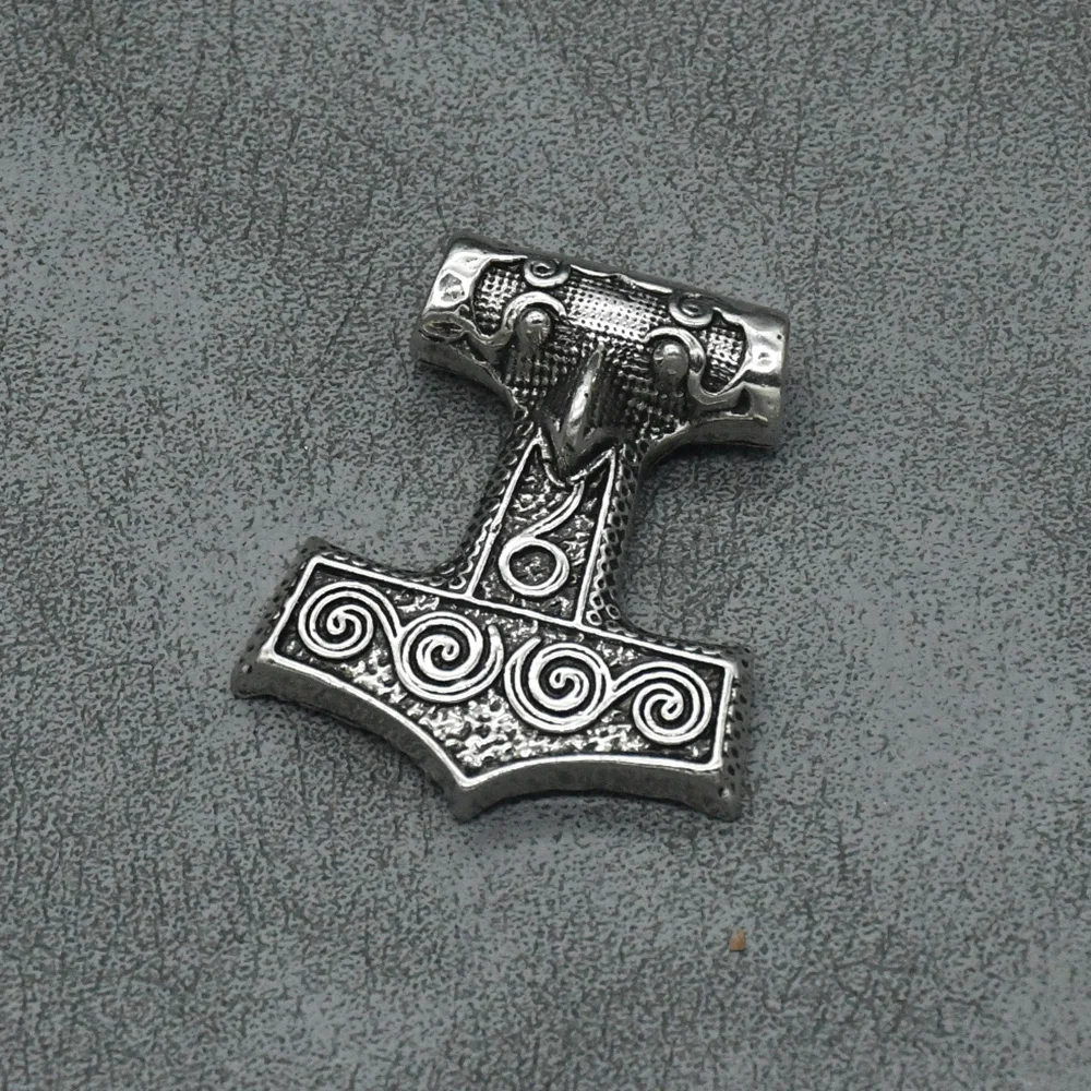 Nordic Viking Thor's Hammer Mjolnir Raven Necklace Men's Anchor Amulet Pendant Jewelry Gift Dropshipping