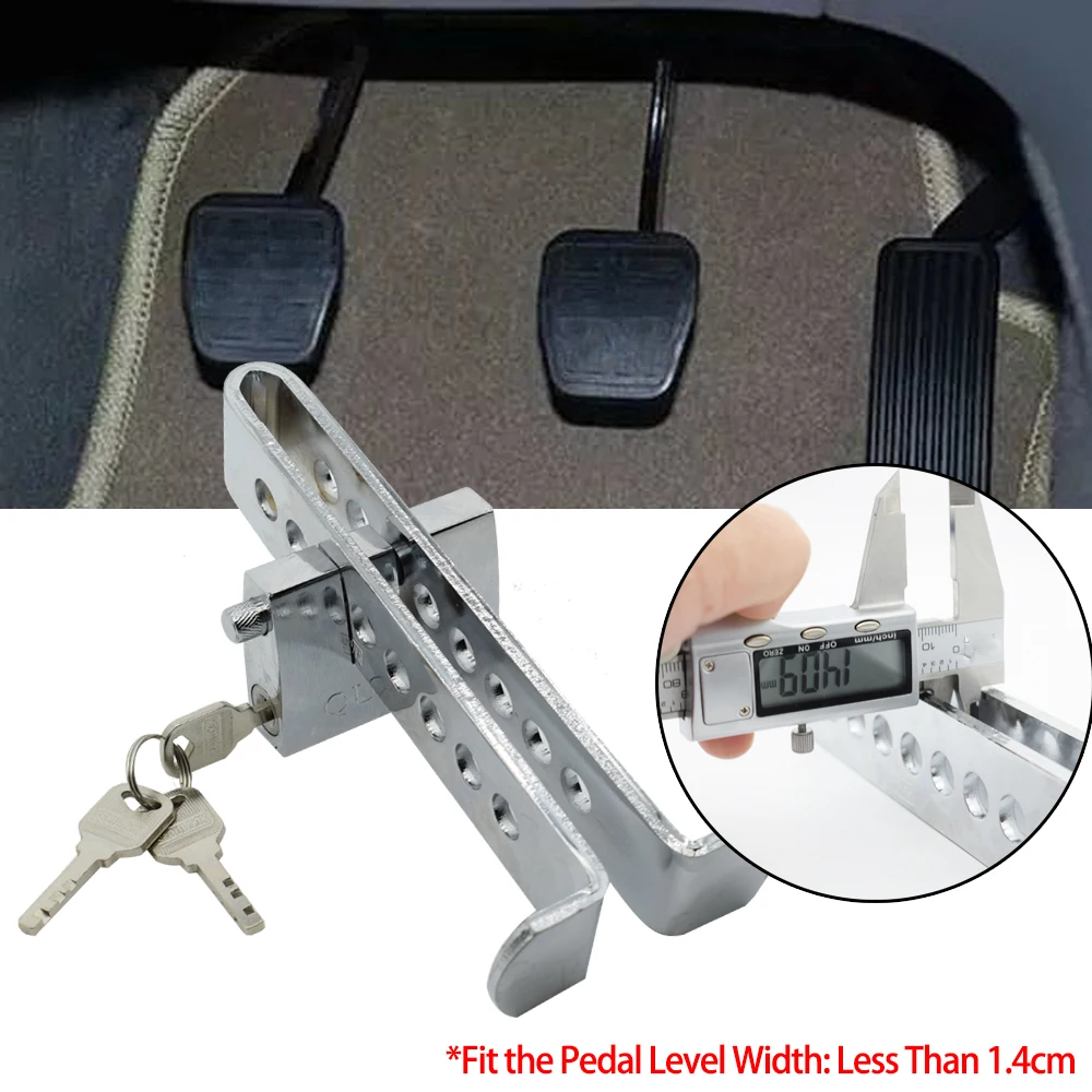 

Car Clutch Lock Auto Brake Pedal Lock Throttle Accelerator Security Steel Stainless Anti-Theft Tool Universal Car Accessories