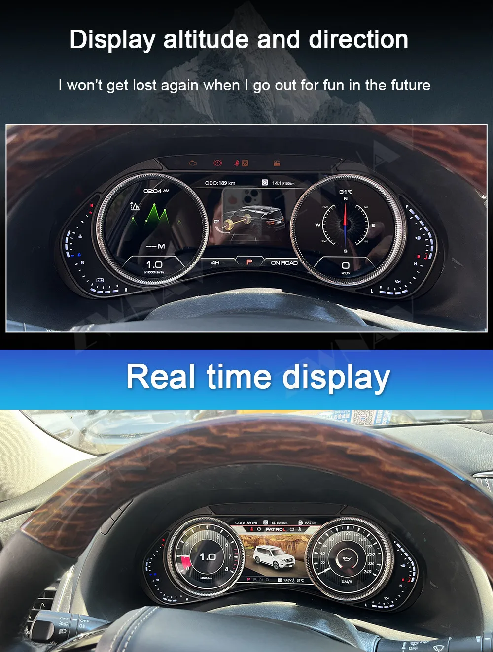 zwnav 12.3inch IPS Screen LCD Dashboard for Infiniti QX80 Car Speedometer Oil Gauge Instrument Digital Cluster