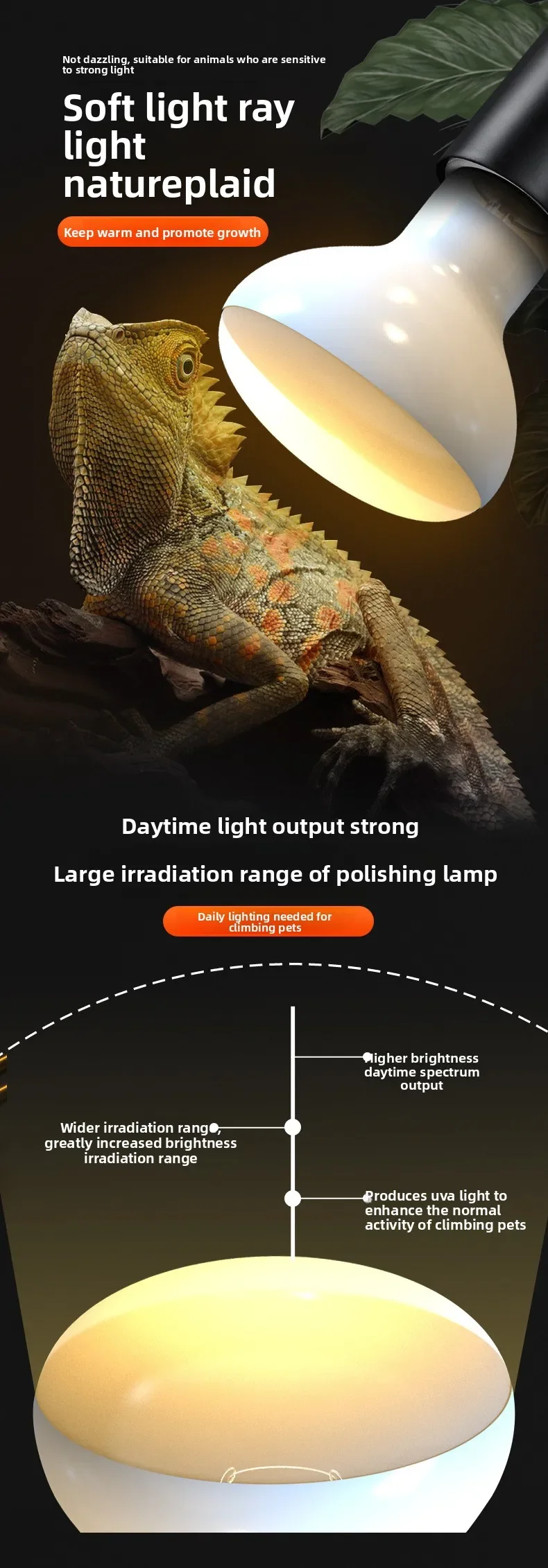 NOMOY 220 فولت الزواحف UVA تشمس مصباح ضوء النهار لمبة الحرارة لخزان السلحفاة سحلية الموئل-مقبس السيراميك الاحترار ضوء القنافذ #5