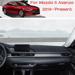 Car Dashboard Mat Cover Pad Rear Window Mat Sun Shade Instrument Panel Carpet for Mazda 6 Atenza 2021 2019 2020 2022 Accessories