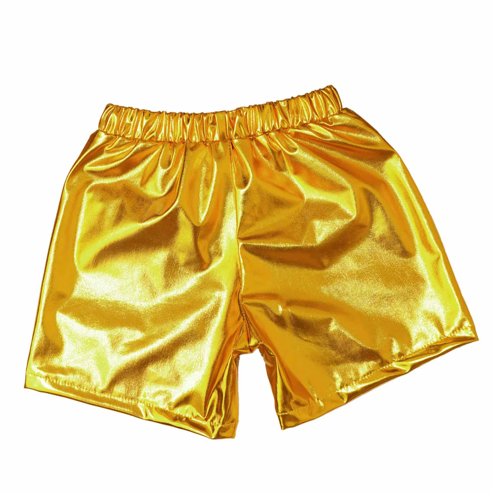 3-8Y Kids Girls Jazz Dance Performance Costume Elastic Waistband Fish Scale Sparkling Sequin Metallic Shorts for Birthday Party