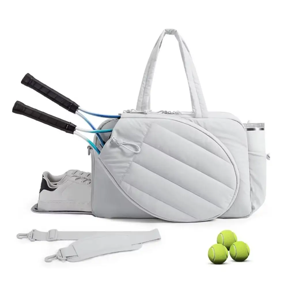 Super Large Capacity Tennis Racket Bag Adjustable with Shoes Bag Tennis Backpack Beauty Pure Color Sports Fitness Bag Women