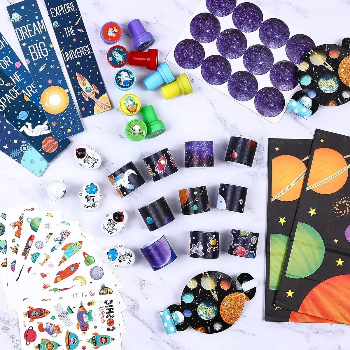 Kreatwow-Outer Space Party Favors, Planet and Astronaut Gift, Goodie Bags Set, Galaxy Themed Birthday, Baby Shower Supplies