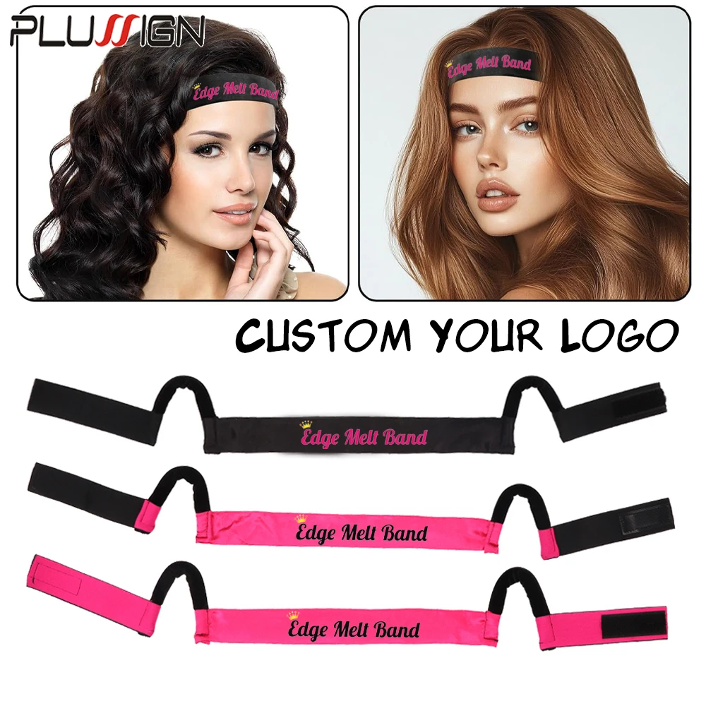 Faixa elástica de cetim macio personalizada, faixa de derretimento de renda, proteção de ouvido, faixa indolor ajustável para controle de borda de peruca frontal de renda