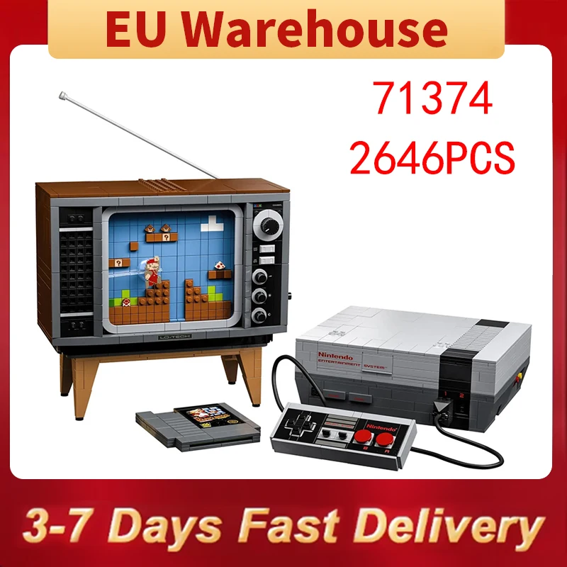 2646 pièces système de divertissement Console de jeu blocs de construction enfants adultes brique jouets cadeau de noël Compatible avec l'ensemble 71374