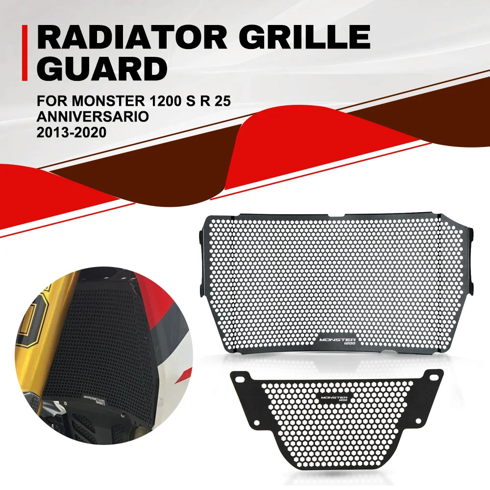 

Motorcycle FOR Ducati Monster 1200 S R 25 Anniversario 2013 2014 2015-2020 Radiator Grille Cover Water Cooler Guard Protector