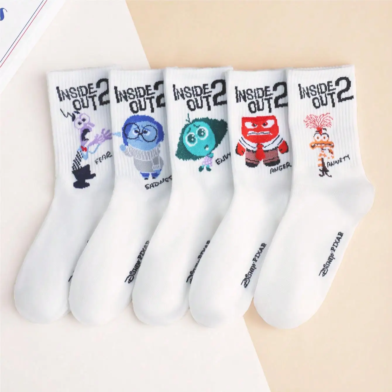 5/10 Pairs of High-Quality Women\'s Novel Cartoon Pattern Sports Socks Exquisite Cute Soft Comfortable Neutral Gift Socks