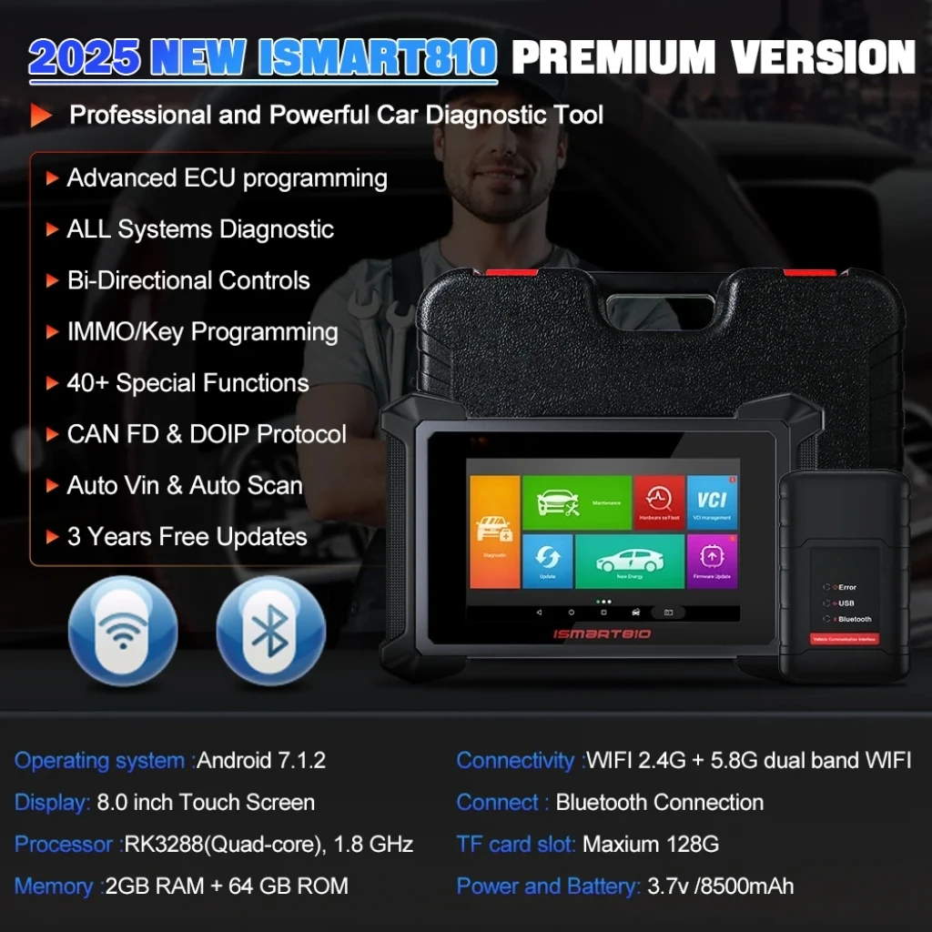 For Lancol OE-Level All System Diagnostics ECU Coding Scanner Engine Analyzer Diagnostic Tool for OBD-2 Car Engine Faults