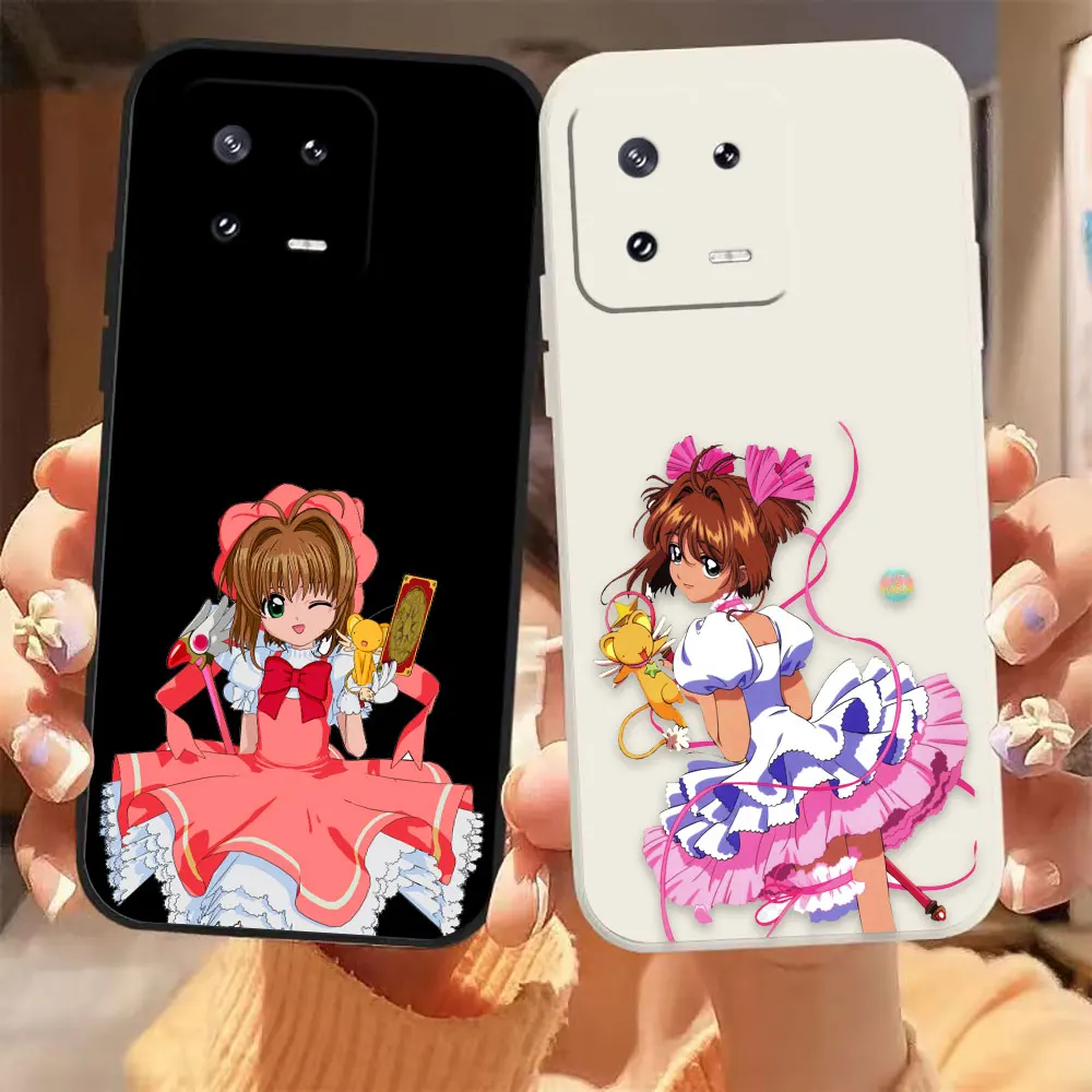 Sakura Kinomoto Cardcaptor Sakura Phone Case For Xiaomi 13 12 12T 12S 11 11T 10 10S 9 8 Pro Ultra Lite Silicone Case Funda Shell