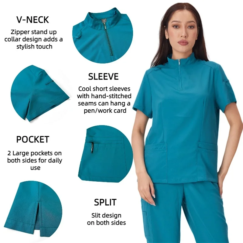 Uniforme de enfermeira mulher hospital médico moletom médico masculino calças de enfermagem unisex uniformes de oficina beleza spa roupas de trabalho novo