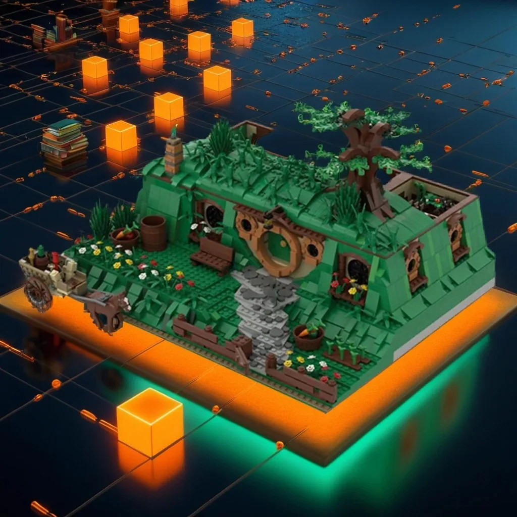 

2383 шт. конец сумки Hobbites с отверстиями на заказ MOC Creation строительные блоки игрушки подарок