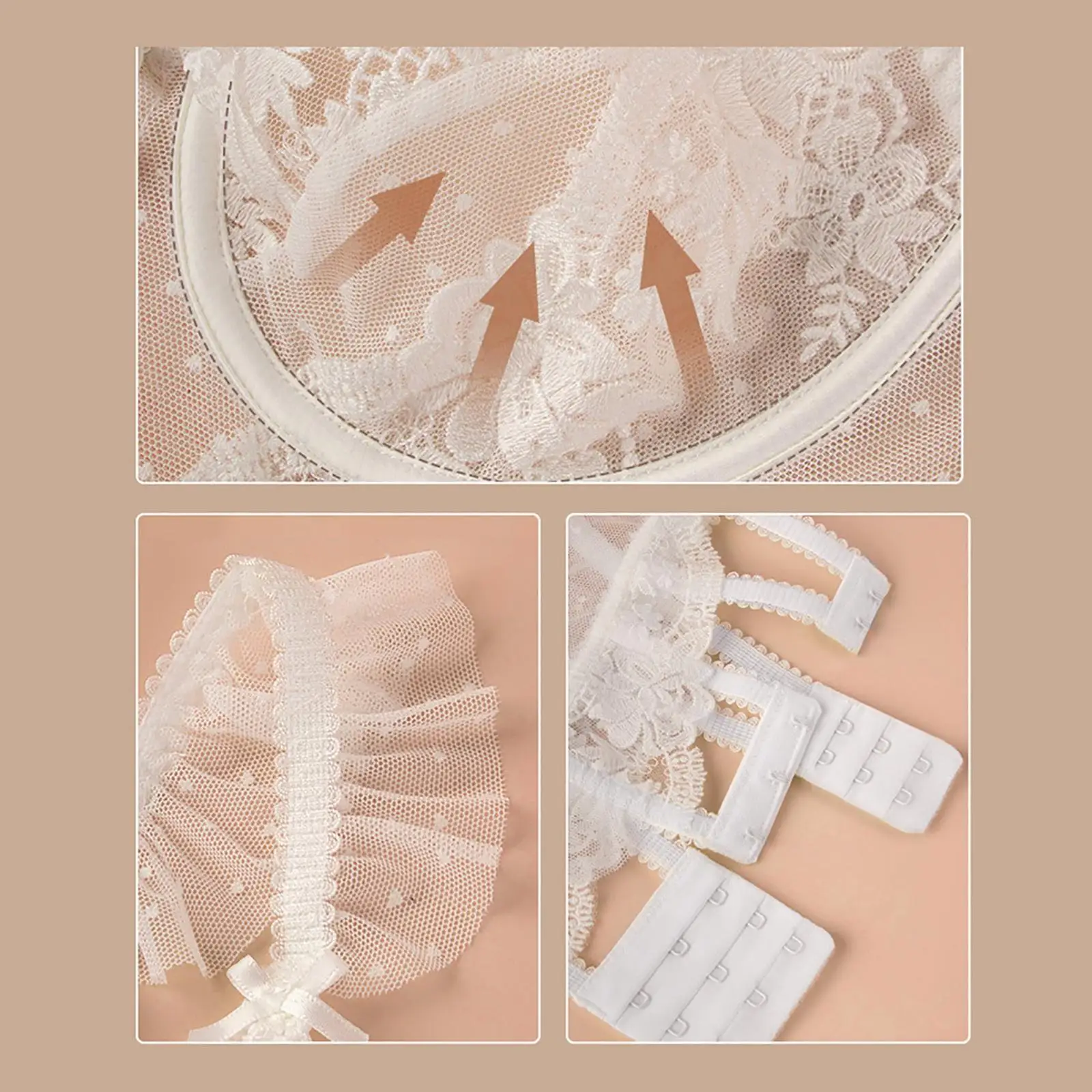 Women Lingerie Set Thin Underwear 2 Piece Bodysuit Underwire Lace Transparent Bra Panty Sets for Bridal Gift Wedding Sleepwear