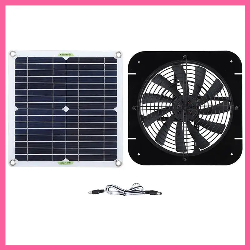 

ABNM 100 Вт Вентилятор с солнечной панелью Открытый портативный вентилятор Вытяжной вентилятор Водонепроницаемый для куриных курильников