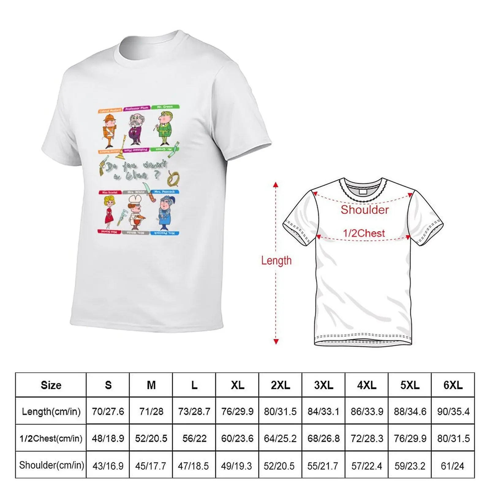 Do you want a clue Clue game vintage T-Shirt man t shirt cotton high quality t shirts designer T-Shirt