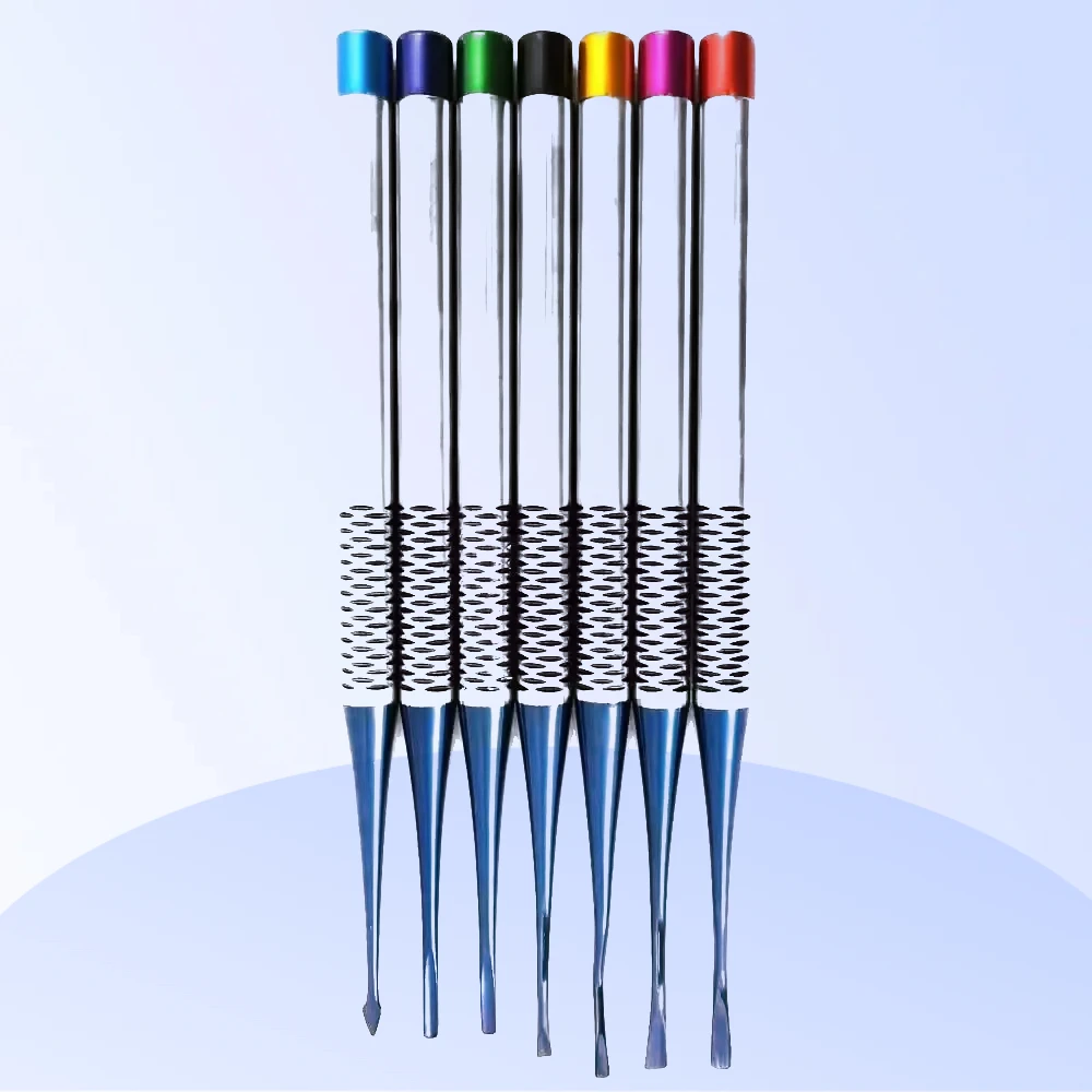 

7 шт., зубной имплантат, роскошный нож для лифта с корнем, экстракция из титанового сплава, минимально инвазивный инструмент для стоматолога