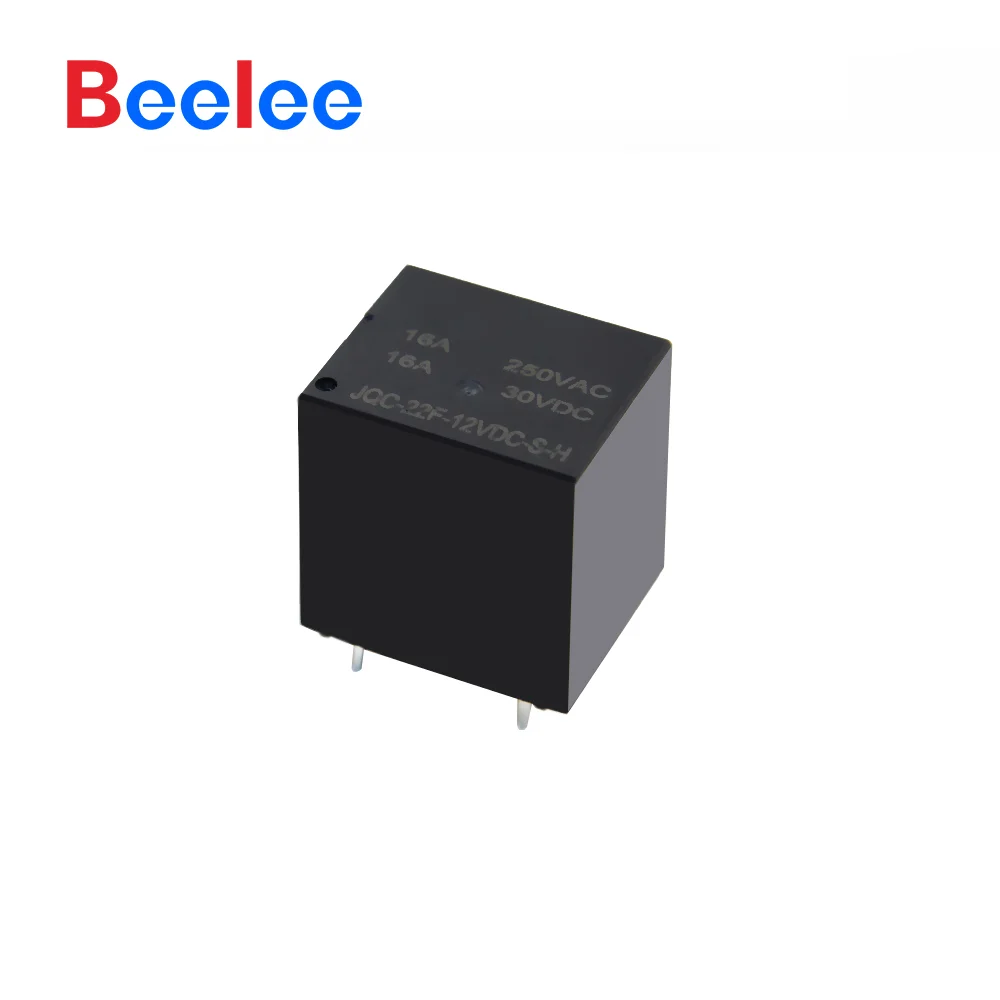 50 Uds GBeelee relé de voltaje 3A 5A Mini Pcb DC 4pin 12v 24V 5v 9v potencia BL-JDQ-22F Micro relé electromagnético de 5 pines