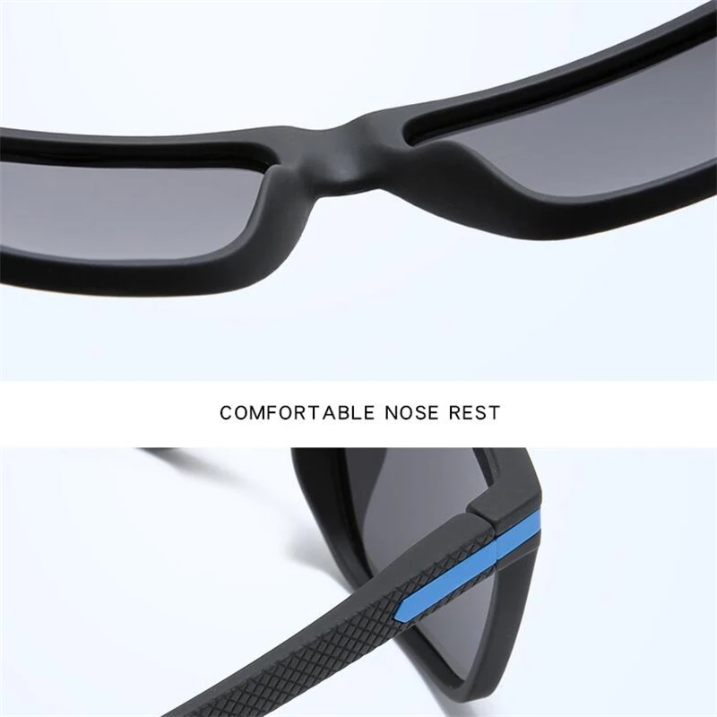 Outdoor Sport Square Myopia Lens Prescription Sunglasses Men Polarized Driving Anti-Glare Myopes Lunettes 0 -0.5 -0.75 To -6.0