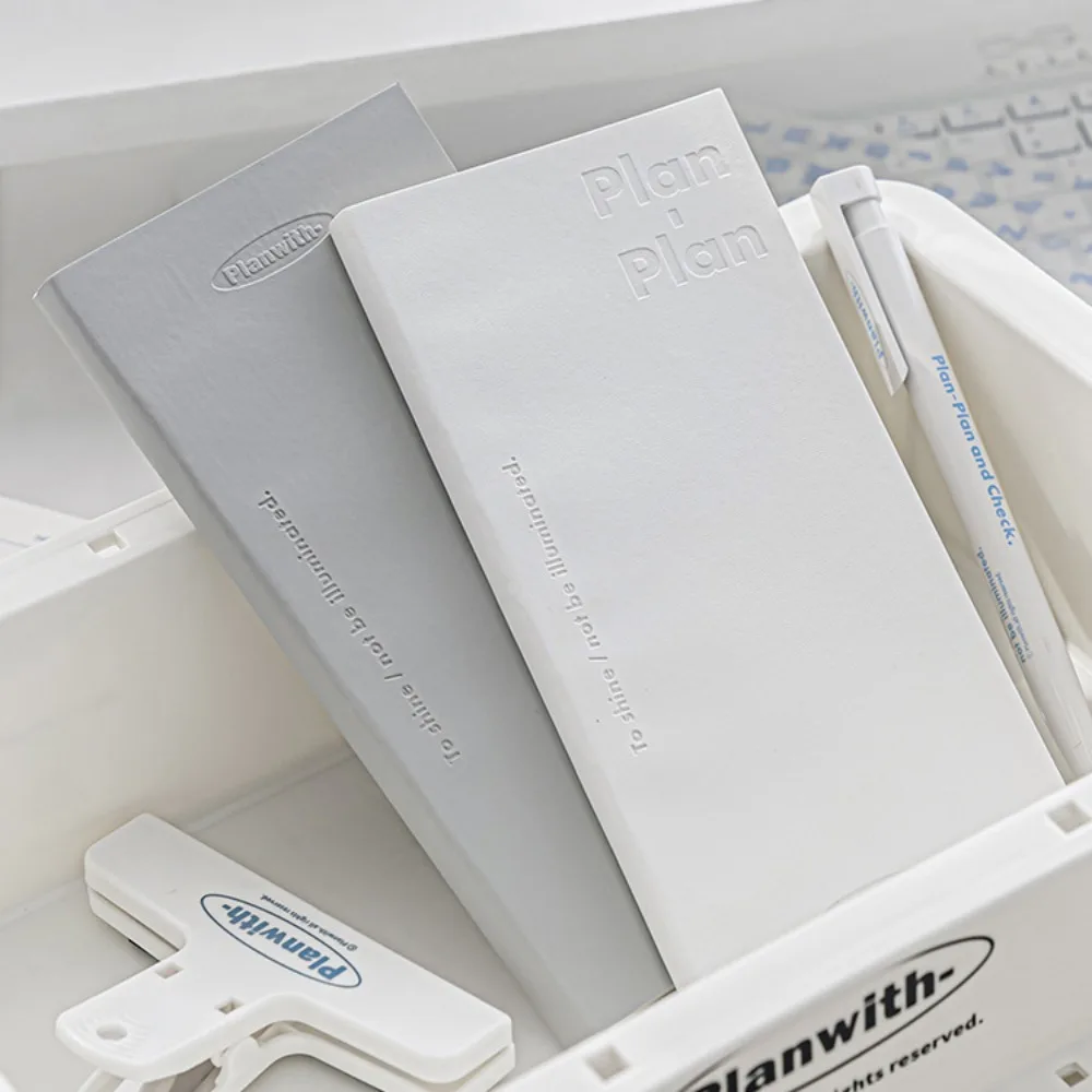 القرطاسية الحد الأدنى شكل قطاع دفتر ملون أفقي Kawaii اليومية مخطط دفتر Kawaii الإبداعية #4