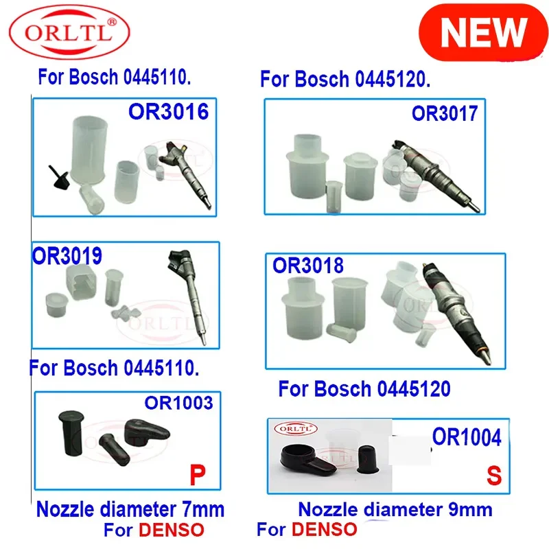 

ORLTL Diesel fuel injector plastic caps to protect injector for Bosch 0445110 0445120# injectors For DENSO Type S/P