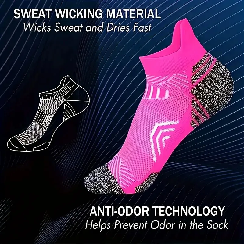 5/10 Pairs Neutral Sports Socks Fashionable Striped Sweat Absorbing Breathable Outdoor Running Basketball Couple Casual Socks﻿ image 5