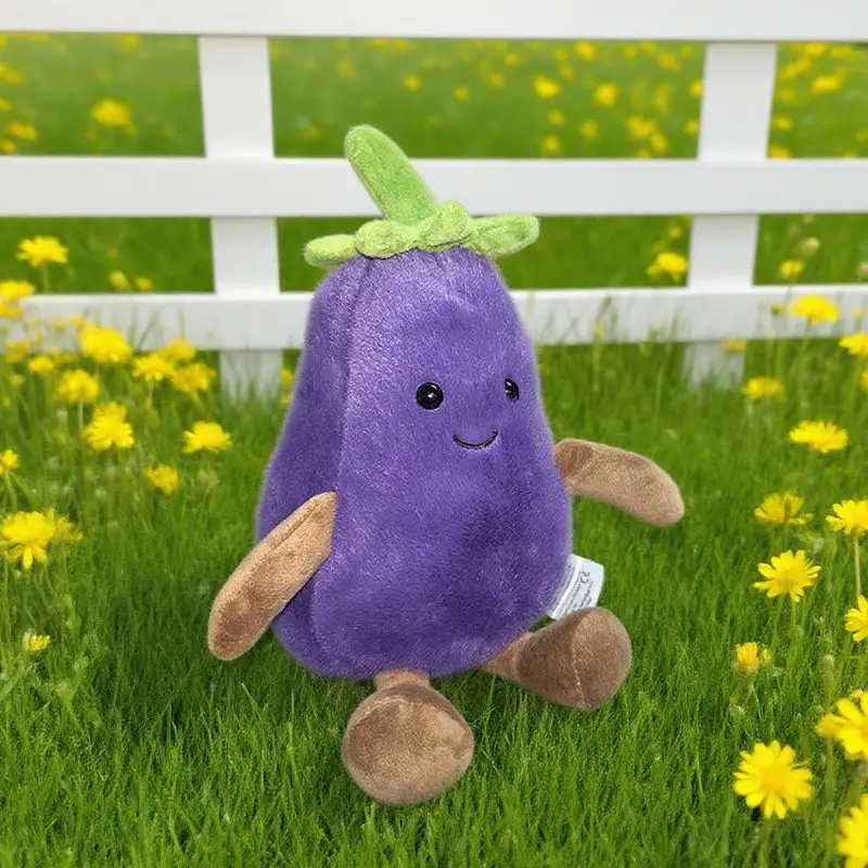 22*15 センチメートルぬいぐるみナスのおもちゃかわいい紫色のフルーツぬいぐるみ漫画のおもちゃ男の子女の子クリスマス誕生日ギフト
