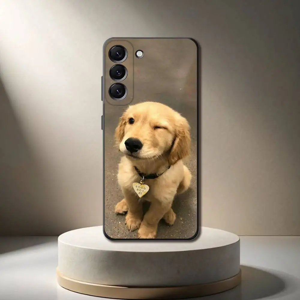 Casing Ponsel Anjing L-labrador untuk Samsung Galaxy A 73,72,51,53,52,71,22,5G,Note,J7,8,9 Sampul Hitam Lembut