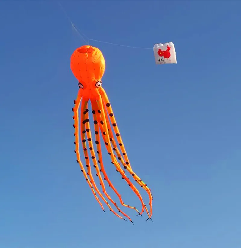 free shipping 26m big octopus kite pendant pipas voadoras coloridas drachen fliegen kinder new kites giant kite gel blaster fun