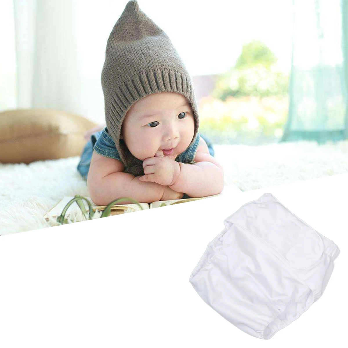 

Adult Diaper Washable Reusable Medium Incontinence Super Absorbency Closure Cloth Diapers Adjustable Leakproof Elderly