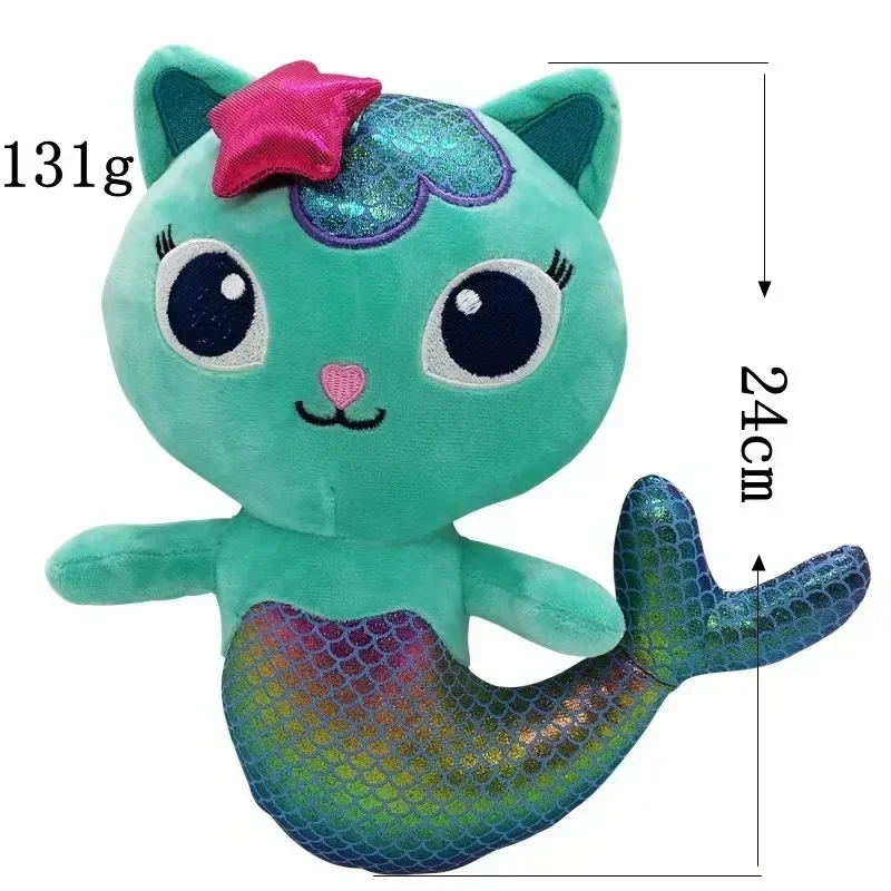 Cartoon Gabby Dollhouse Plush Toys Stuffed Animals Mermaid Cat Plushie Birthday Gift