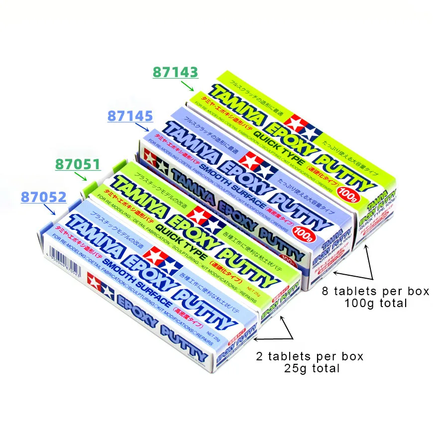 Tamiya Hobby AB Putty Quick Type Smooth Surface For DIY Military Tank Ship Plane Model Doll Handicrafts Building Tool