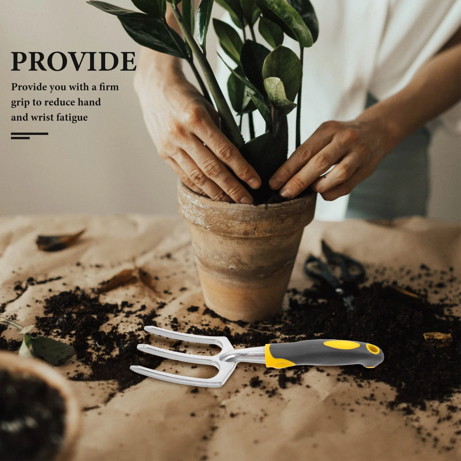 شوكة أداة الحديقة من الفولاذ المقاوم للصدأ مشط يدوي لزراعة الزهور والخضروات بونساي شوكة مهوية للتربة شديدة التحمل