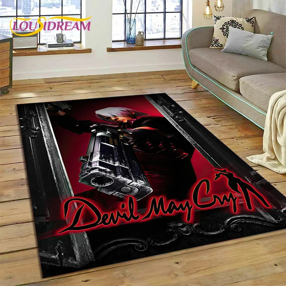 DMC Game 3D D-Devil May Cry cartoon Rug Carpet for Living Room Bedroom Home Decor,Floor Mat Non-slip Decoration for Sofa Doormat