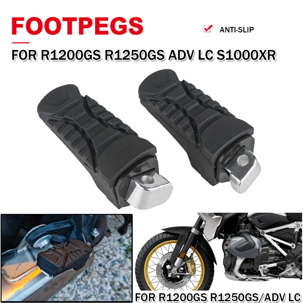 For BMW R1200GS R1250GS ADV Adventure GS 2014-2022 2023 Rear Passenger Footpeg Footrest S1000XR Foot Pegs Bracket Rubber Cover