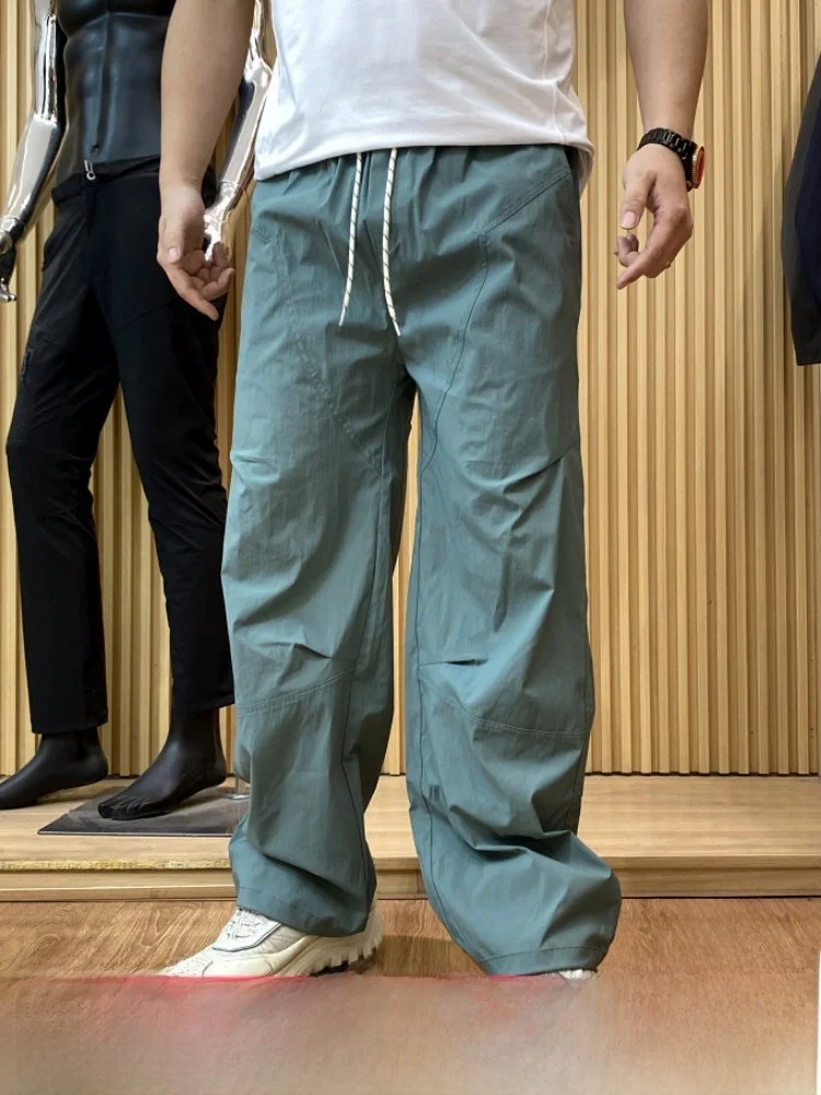 Quick Dry Breathable Outdoor Workwear Pants Lightweight Casual Wide Leg Couple Style Spring Summer Men Women Leisure Trousers