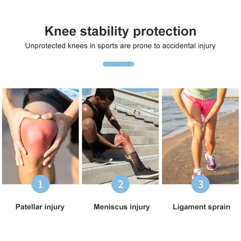 Spring Support Running Knee Pads Basketball Hiking Compression Shock Absorption Breathable Meniscus Knee Protector