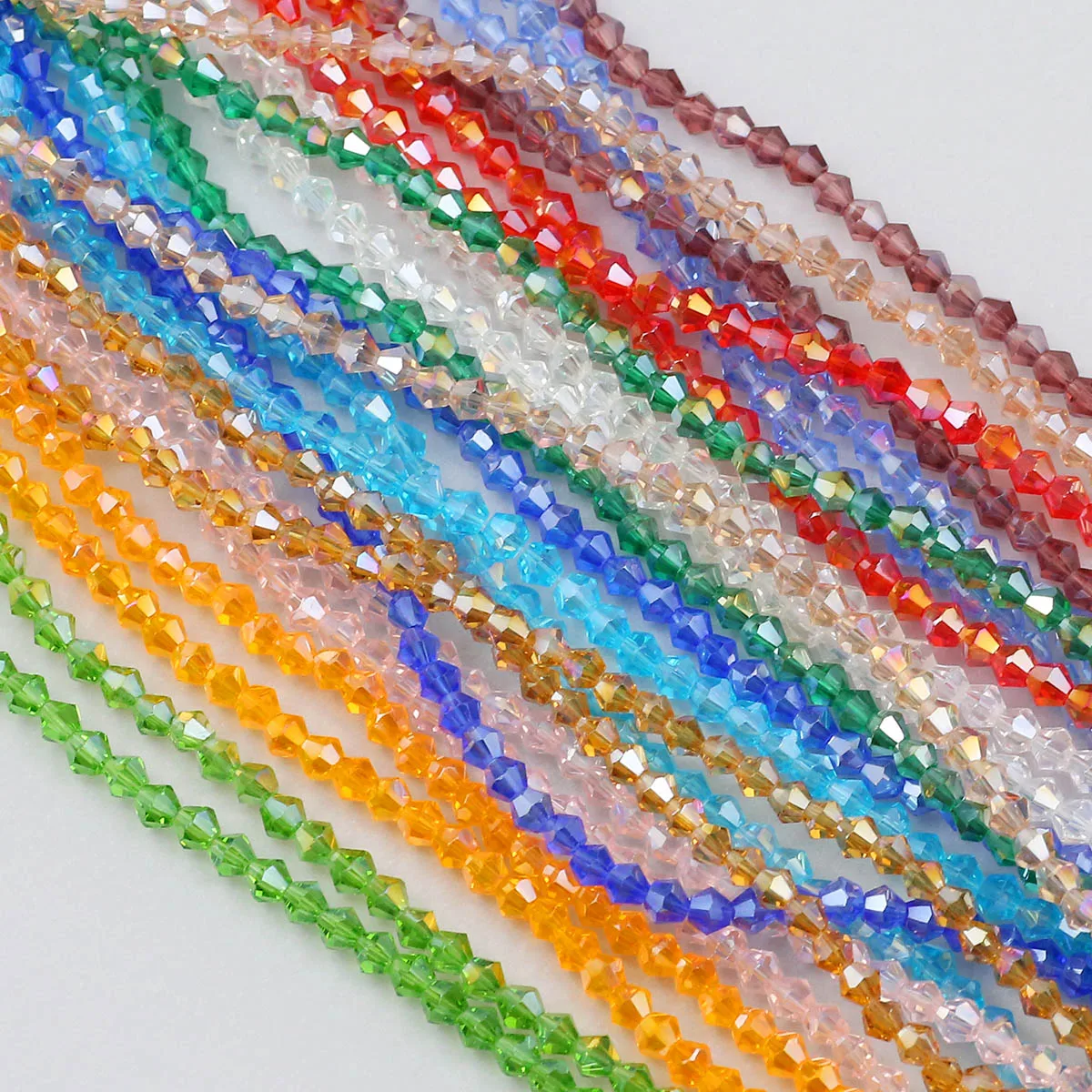 3mm 200pcs Glass Bicone Shaped Austrian Faceted Crystals Beads For Jewelry Making Bracelets Necklaces Earrings DIY Accessories