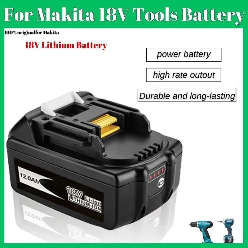 

Latest Upgraded BL1860 Rechargeable Battery 18 V 12000mAh Lithium for Makita 18V Battery BL1840 BL1850 BL1830 BL1860B LXT 400