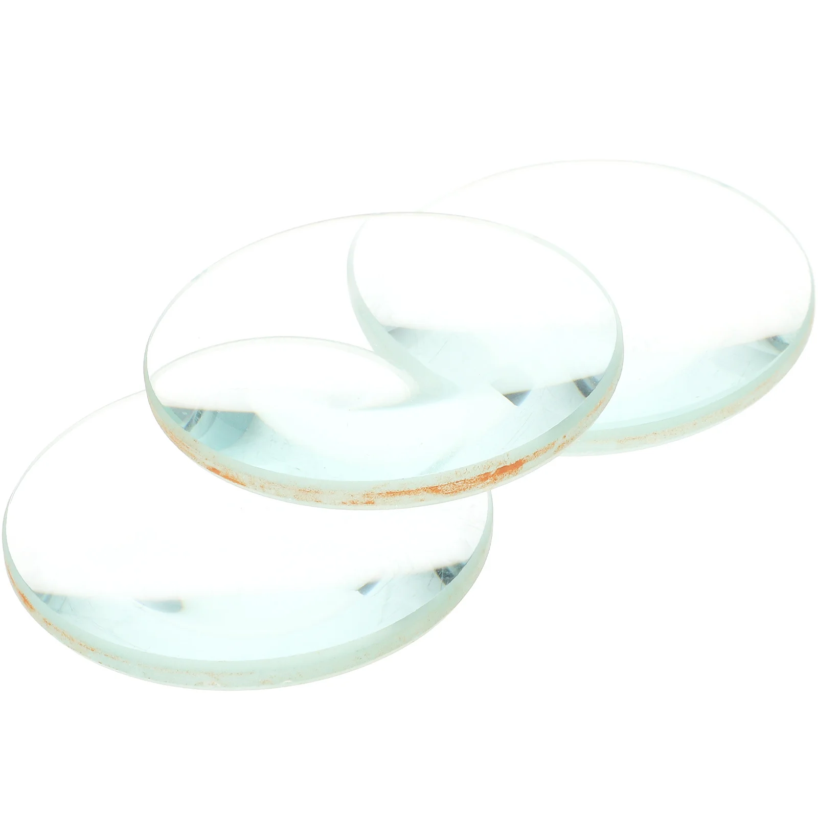 3Pcs Double Convex Optical Glass Lens 50mm Diameter 100mm Focal Length for Lab Experiments Science Demonstrations