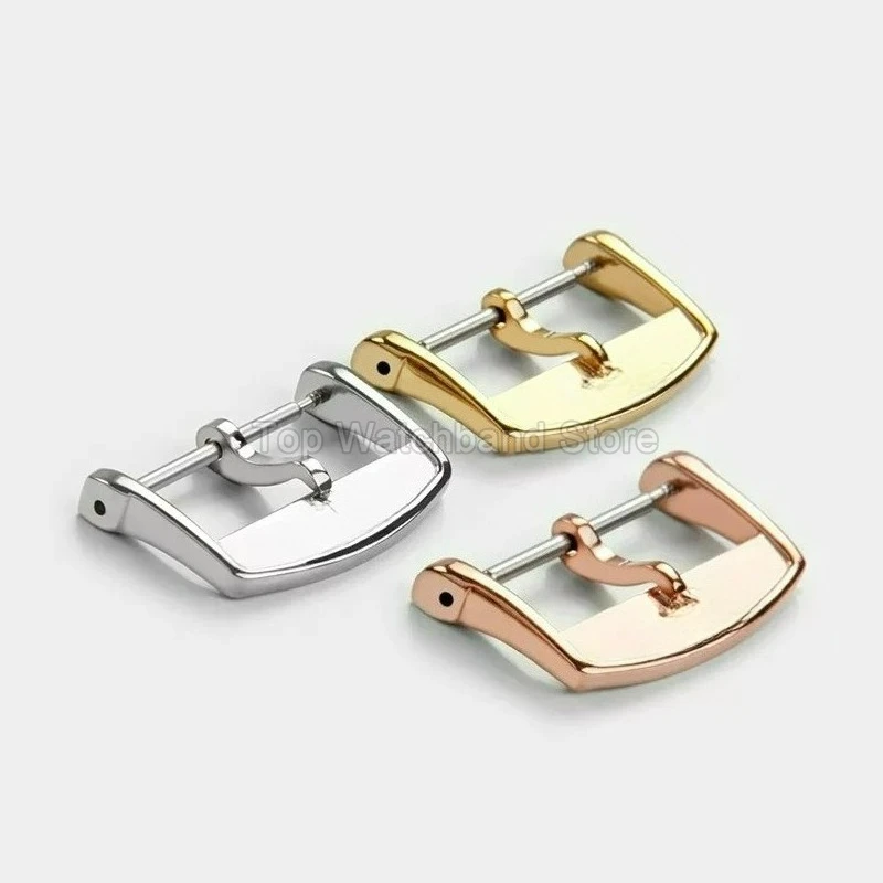 Original Watchband Buckle Pin Clasps for Longins L4 La Grande Classique Presence Series Rose Golden Silver Solid Steel Buckle