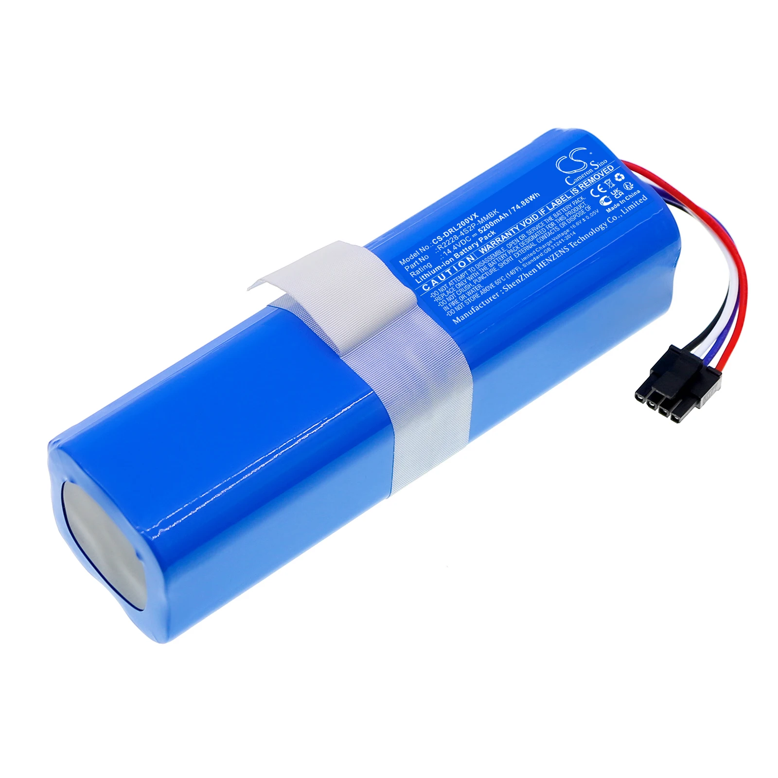 Replacement 14.4V 5200mAh/6700mAh Vacuum Battery for Xiaomi Mi Robot X20 MAX, X20 Pro, H40, S20+, S20 plus, OV51JCZ, D109-JZEU