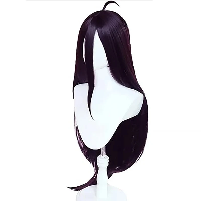 100cm Albedo peruka do Cosplay Anime Overlord Cosplay Albedo peruki głęboki fiolet czarna peruka żaroodporne peruki syntetyczne