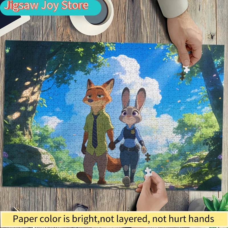 

Пазл-головоломка Disney Zootopia (1000 деталей) с Джуди Хоппс и Ником Уэлдом, высокая сложность, для взрослых, на день рождения, подарок