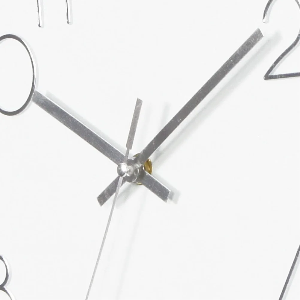 

Plastic Living Room Digital Clock Decorative Home Quartz Clock Modern Wall Clock Fashion Hanging Timer (Silver Without )
