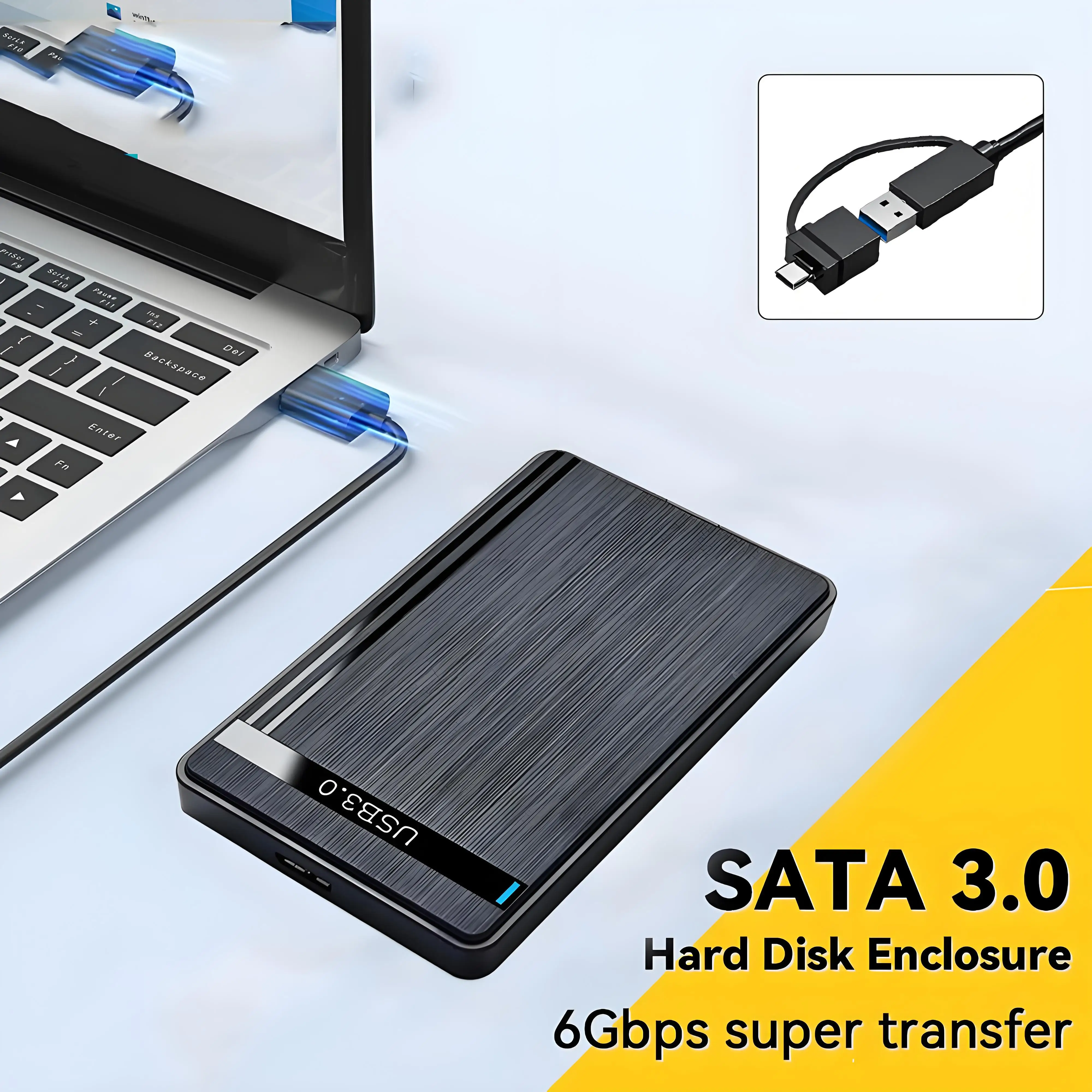 Caixa sata de 2.5 polegadas usb 3.0 hdd gabinete de disco rígido móvel 5gbps gabinete de velocidade sata ssd gabinete de armazenamento caso de disco rígido