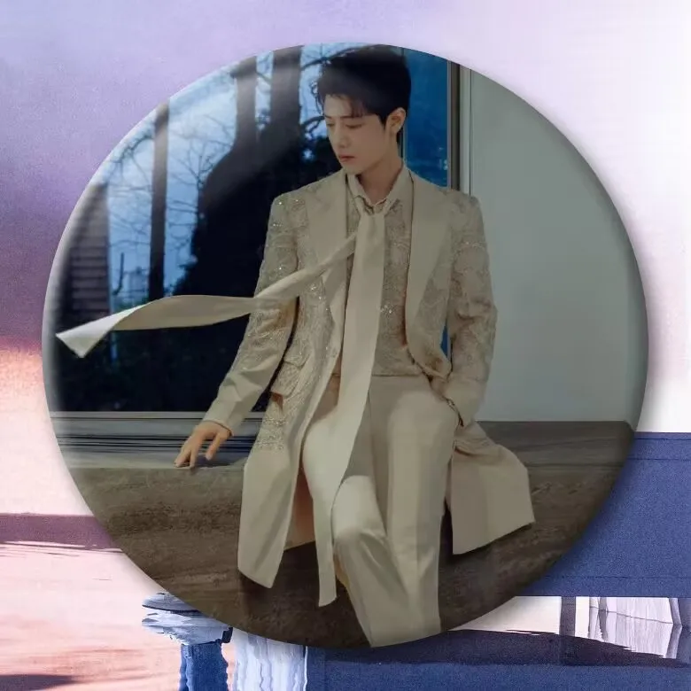 Insignias de impacto de Xiao Zhan, mercancía de estrellas, soporte de estrellas, broches de hojalata, mochilas escolares, ropa, colgantes, regalos, amigos