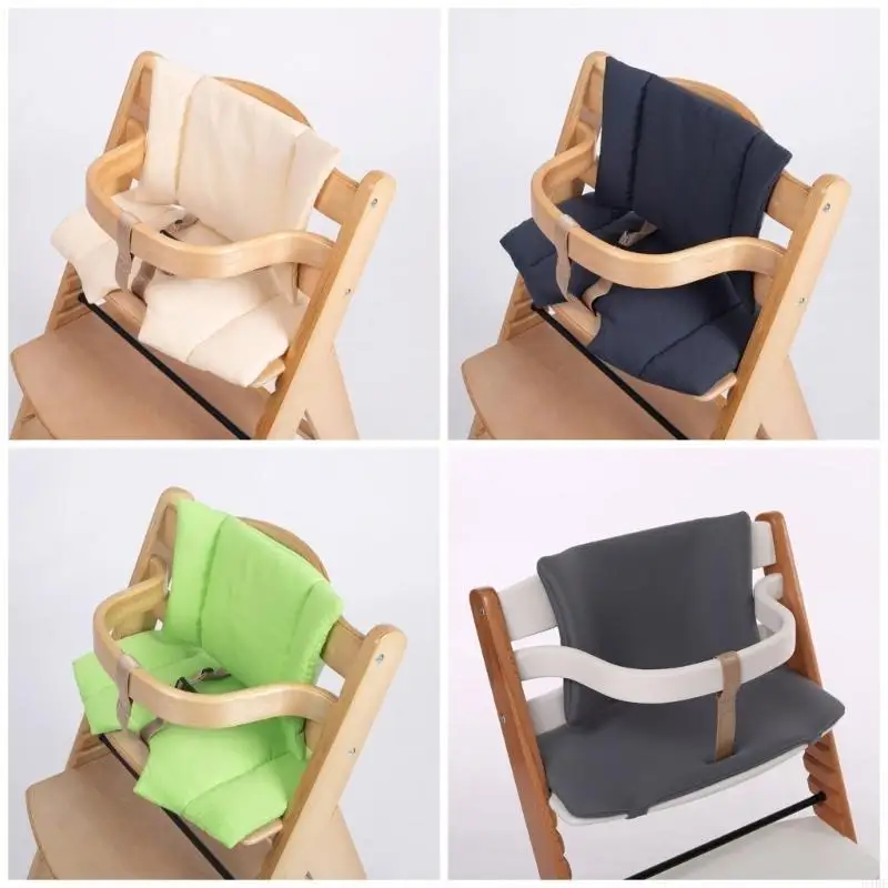 54DF وسائد مقاعد الأطفال غير القابلة للانزلاق، تصميمات سهلة التنظيف للكراسي العالية الخشبية #4